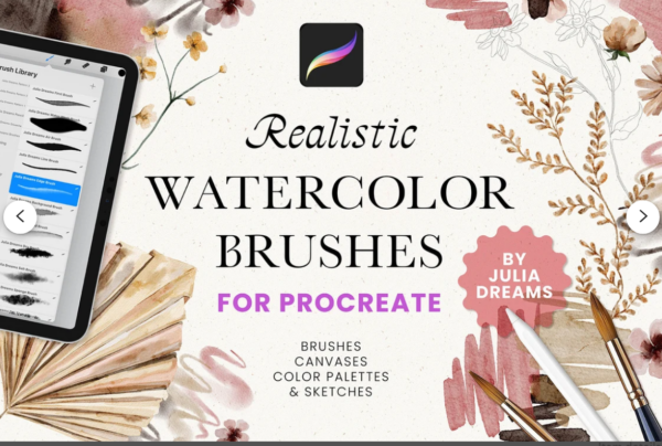 Realistic Watercolor Procreate Brushes - Painting Kit for Procreate