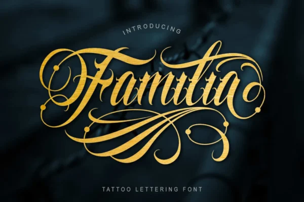 25 Premium Tattoo Font Bundle: Custom Designs, Logo Artistry, Black Letter Calligraphy – Perfect for Photoshop & Procreate Software - Image 5